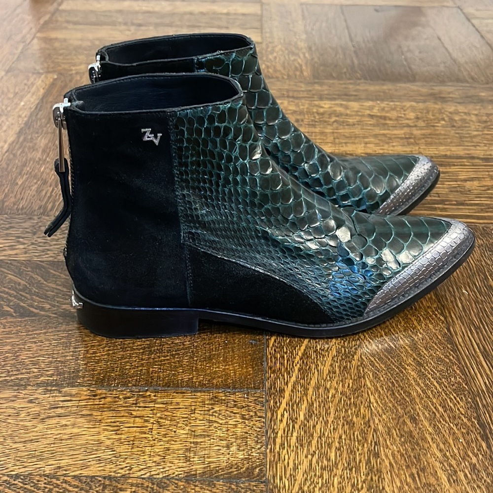 Zadig & Voltaire Green Python Ankle Bootie - image 2